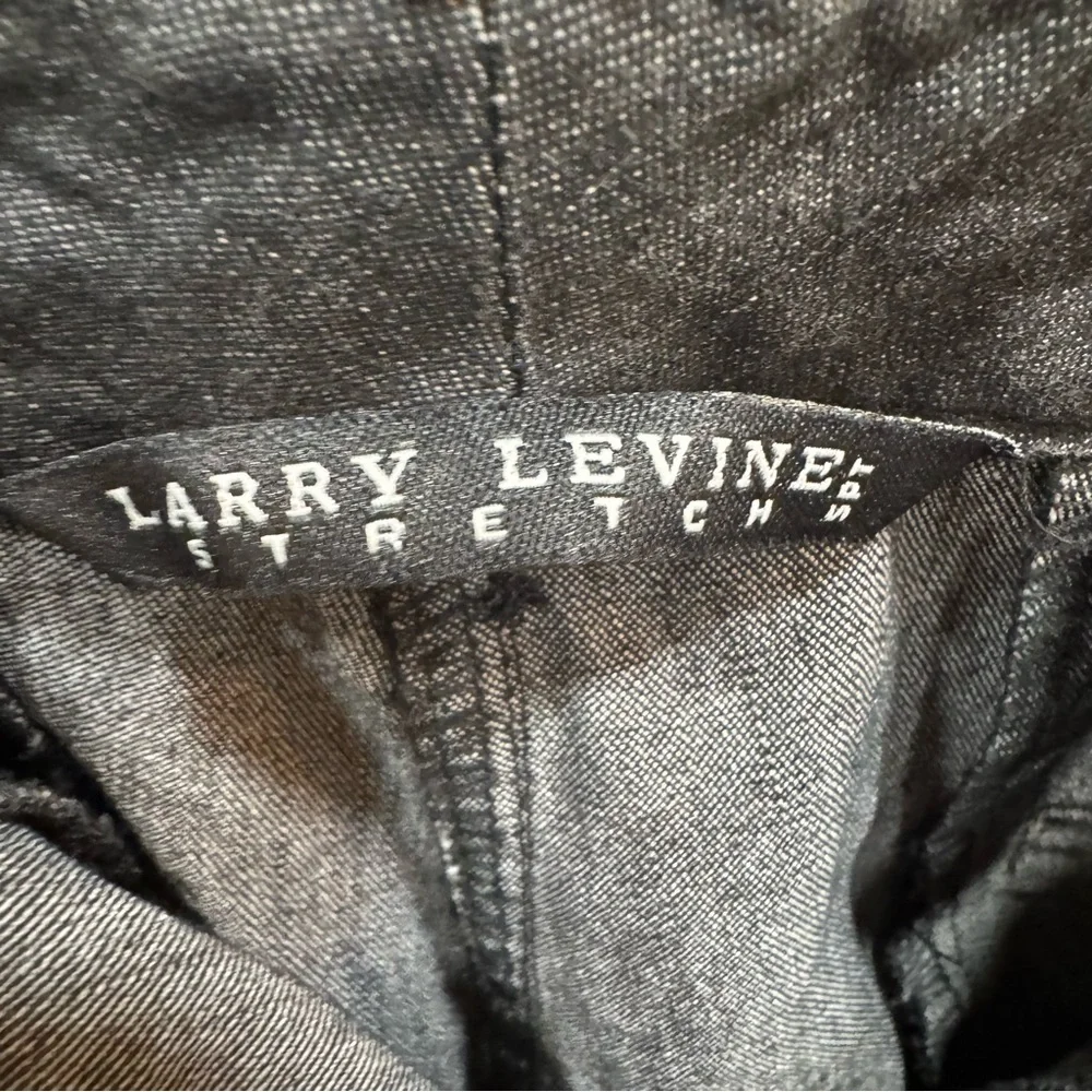 Larry Levine Black Jeans Stretch Size 10 Wide Leg Trousers